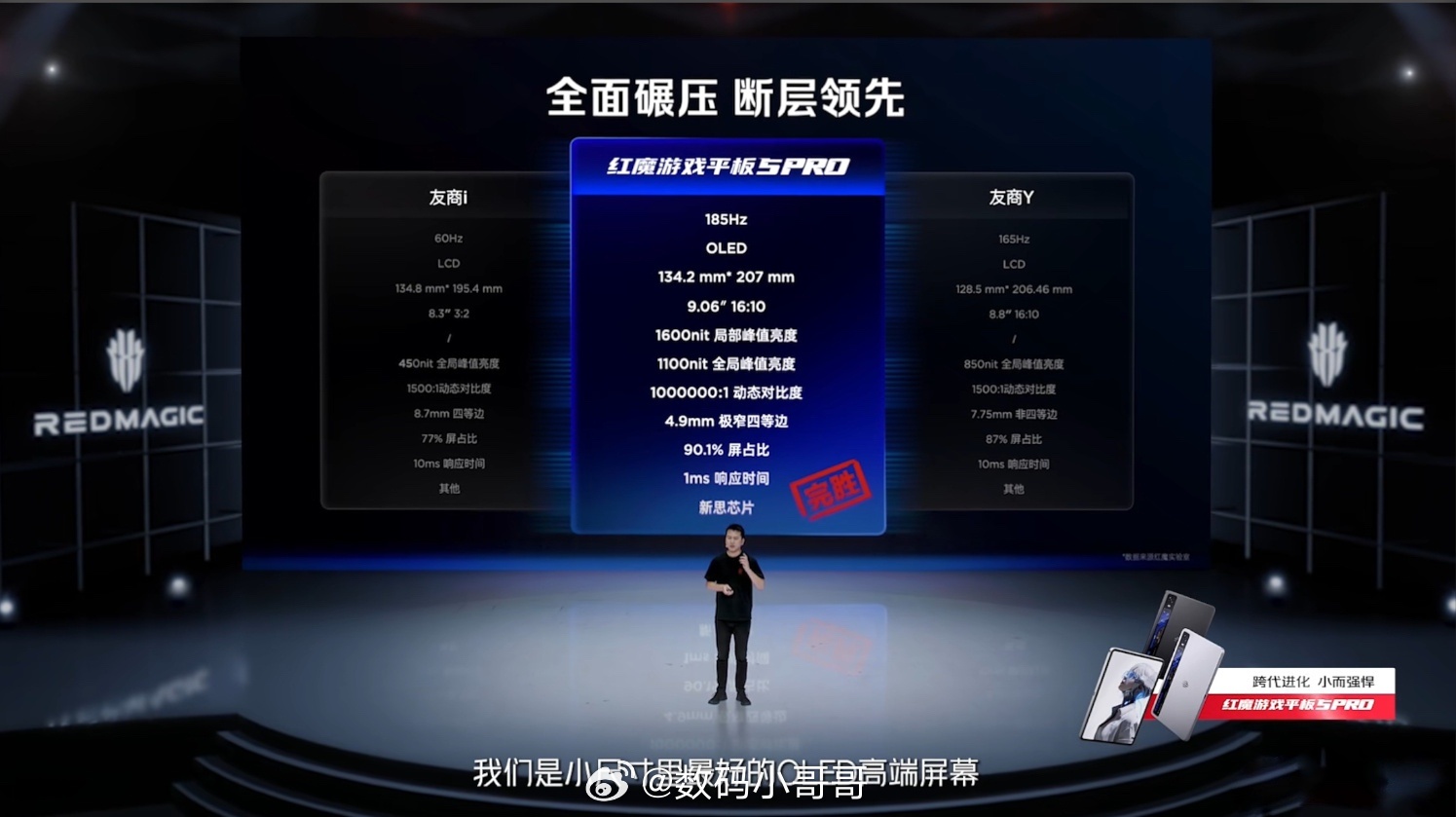 红魔游戏平板5Pro喜欢玩枪战手游的朋友们有福了，红魔游戏平板5Pro这块OLE