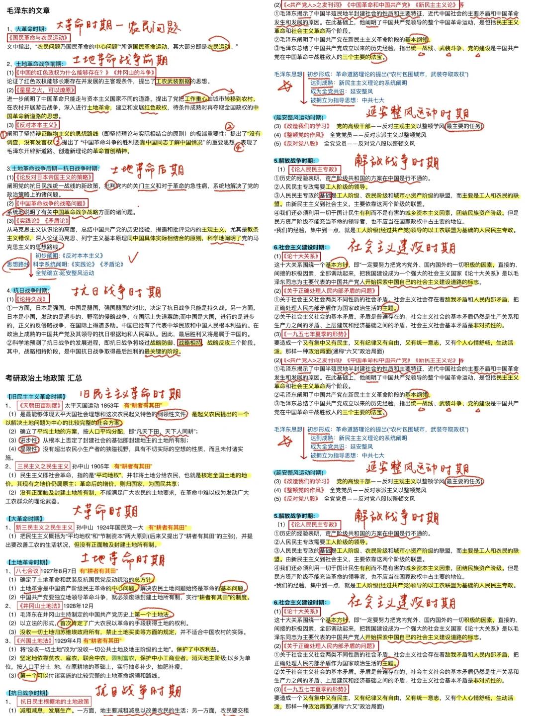 徐涛说让整理的毛爷爷著作和土地Z策