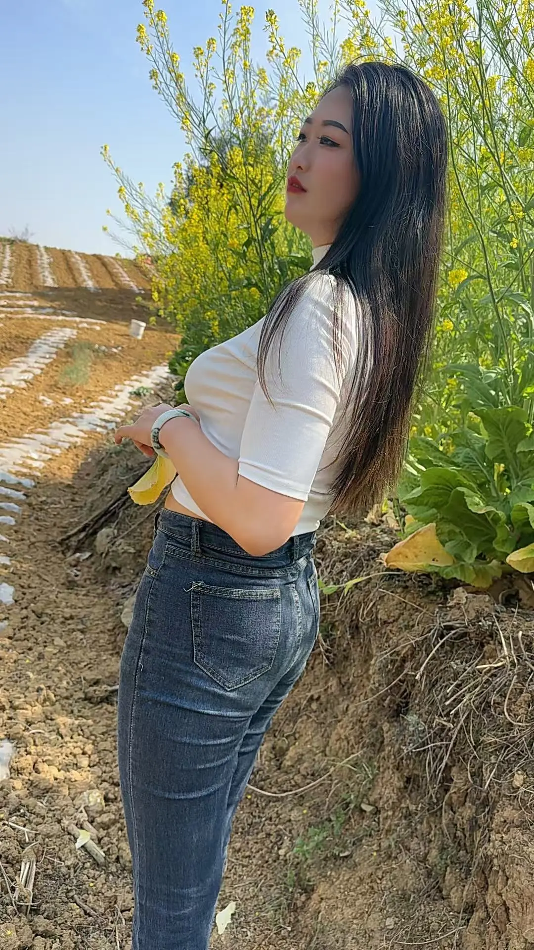 地里一颗小白菜 微胖女生 农村生活