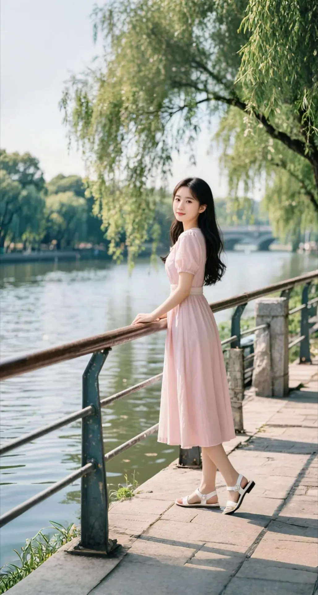 AI扩图 AI淡青随拍大片