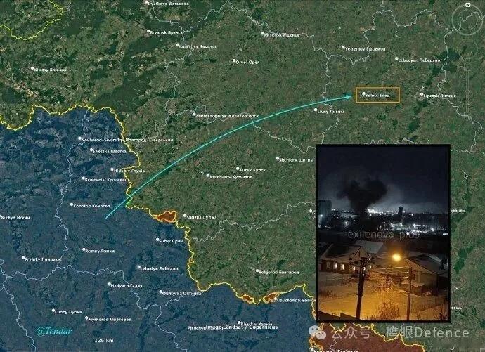 烽火问鼎计划 乌克兰无人机刚刚又击中了位于俄罗斯叶列茨市的“能量”工厂，该厂距离