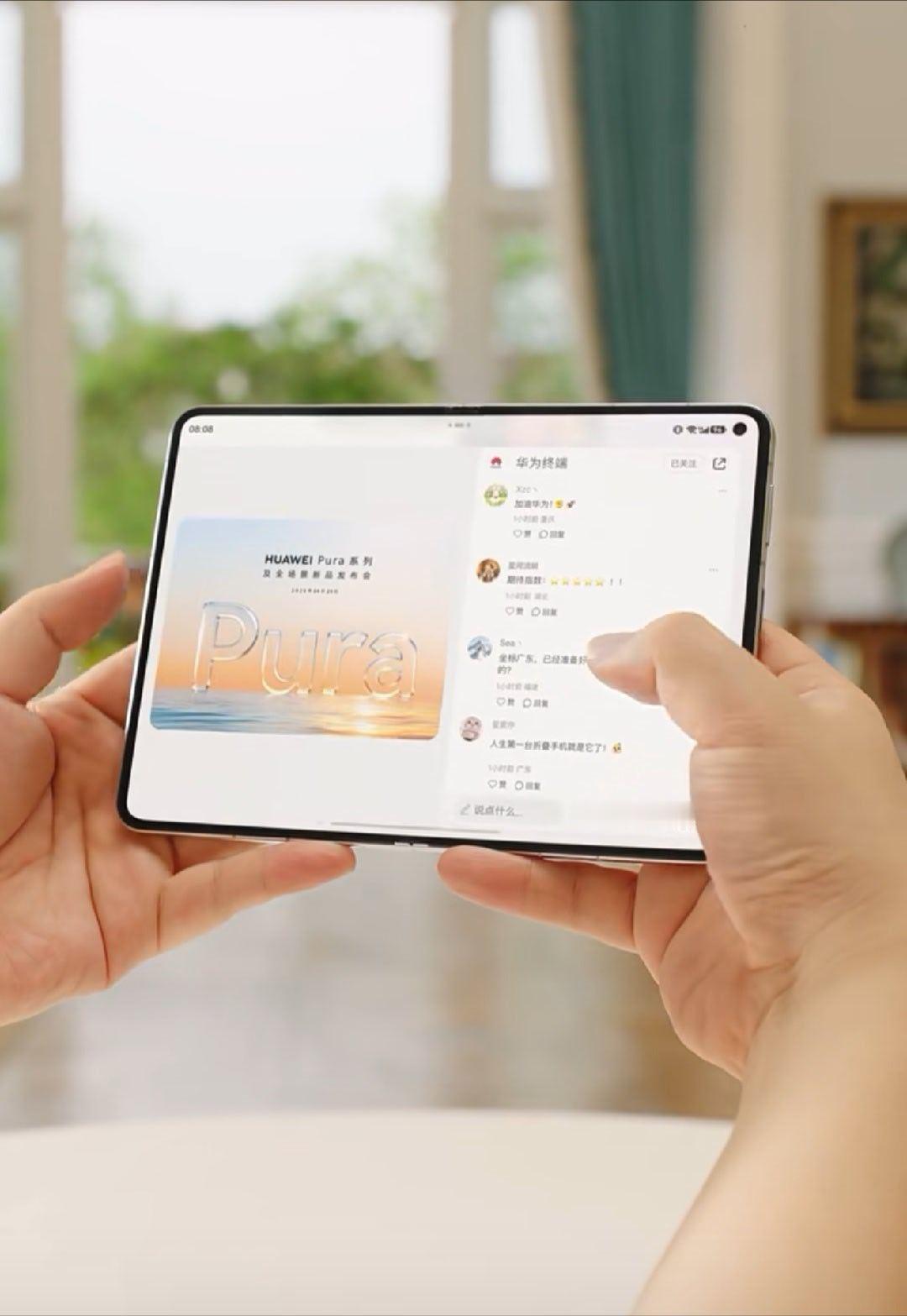 手机不止一种形态 论折叠屏，还得是华子阔折叠又推出Max版本，展开后更像是一个m
