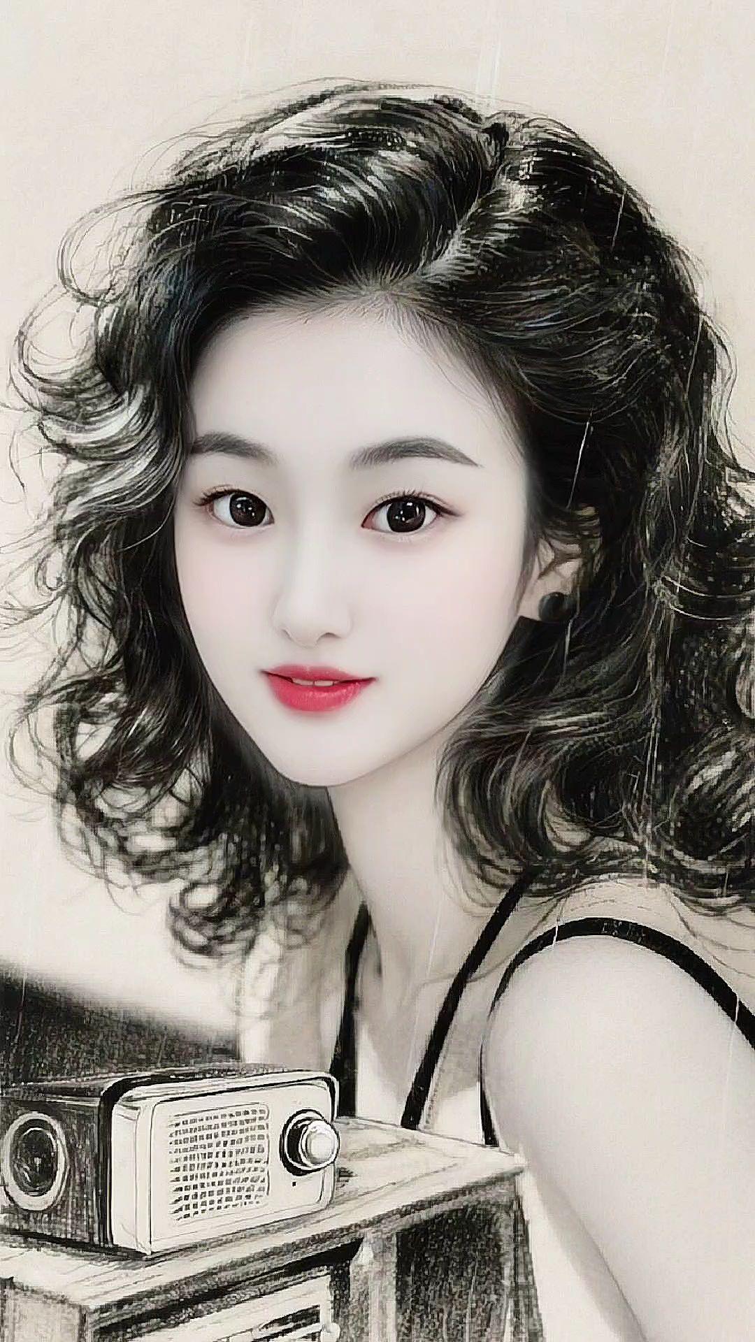 复古素描 复古发型 天生丽质 温柔风 优雅永不过时