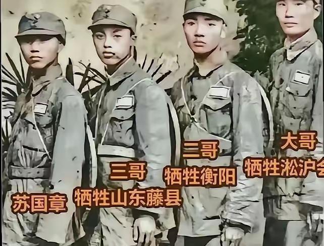 看到1937年苏家四兄弟出川抗日前的合影，心里真不是滋味。四兄弟全部为国捐躯，老