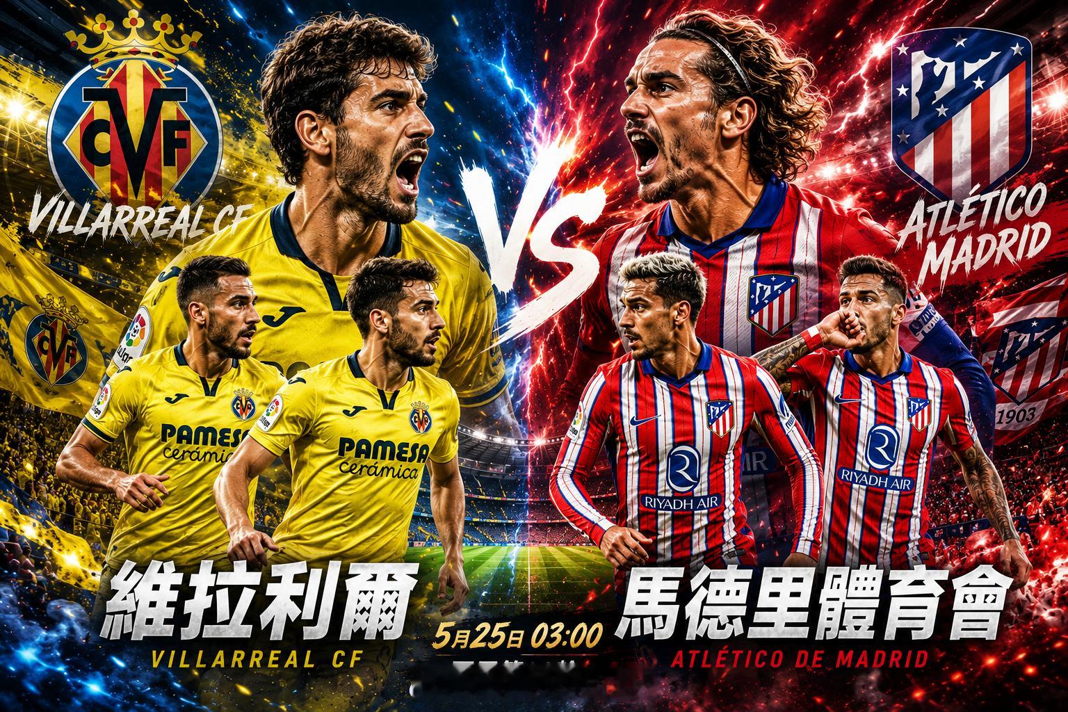 【5月25日3点整 西甲 比利亚雷亚尔 vs 马德里竞技】数据显示，初始指数开出