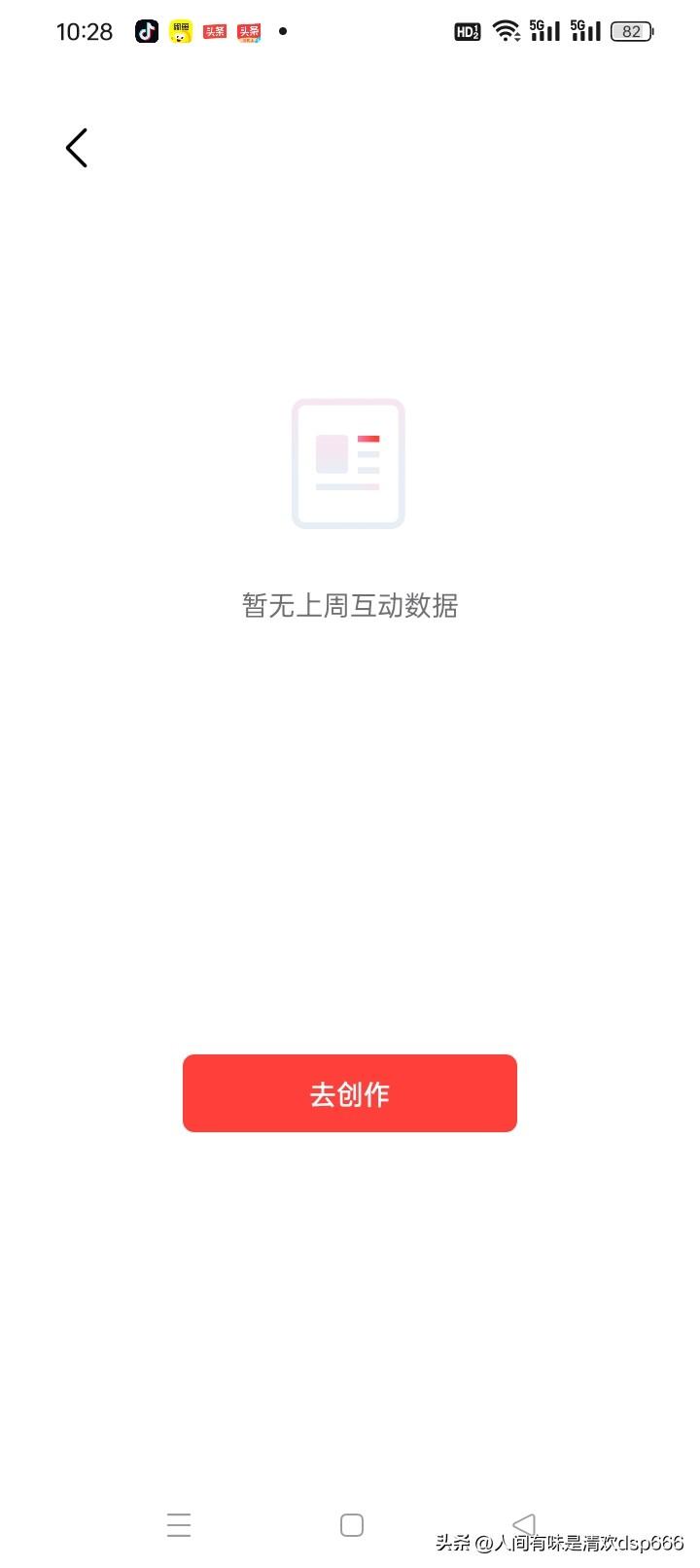 头条周报连续两周点开无数据空白，不知道是啥原因。我每天都发布了作品也与友友们互动