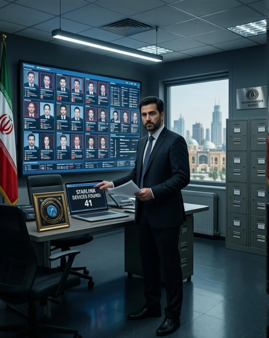 德黑兰北边，厄尔布尔士省，伊朗安全部队19号凌晨收了一张网——41个人，一起落网