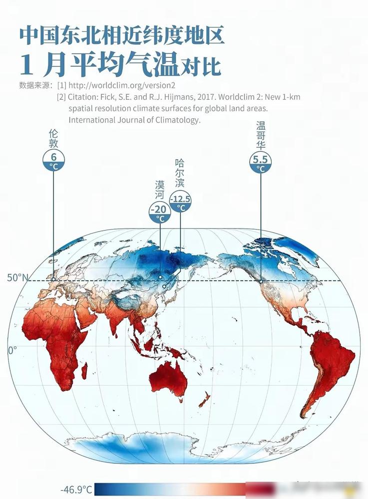 中国东北，是全球严寒区人口密度的“世界奇迹”✨

以前刷到好多人总拿东北跟北欧比