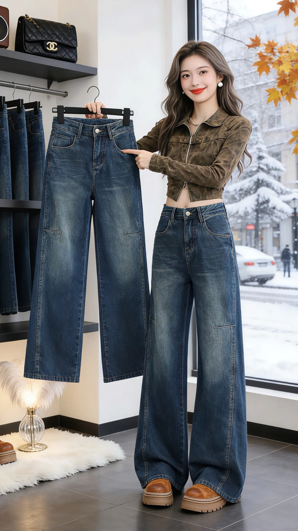 通勤搭配 显瘦牛仔裤 穿出自己的风格 春款上新 过年氛围提前搞起来了