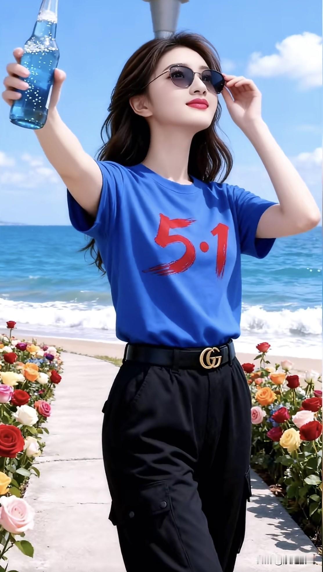 碧海潮生处，花影映人归。轻舟泛处烟霞绕 潮起潮落皆是诗 风起时无岸 潮起潮落皆是