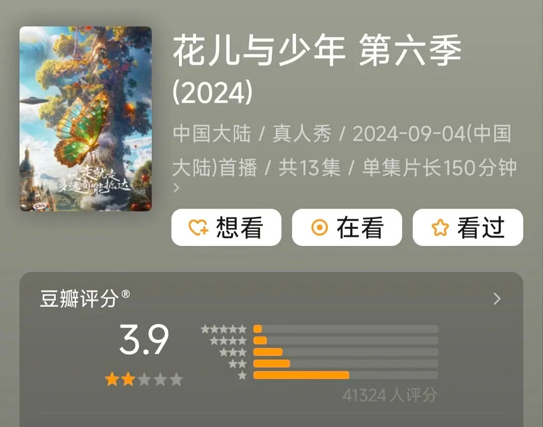 翻了下花少系列db评分，花少5打分人数这么逆天？ ​​​