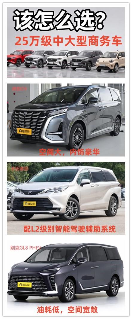 25万的预算想要购买一辆中大型商务车，你知道该如何选择吗？我认为有三款车型可以重