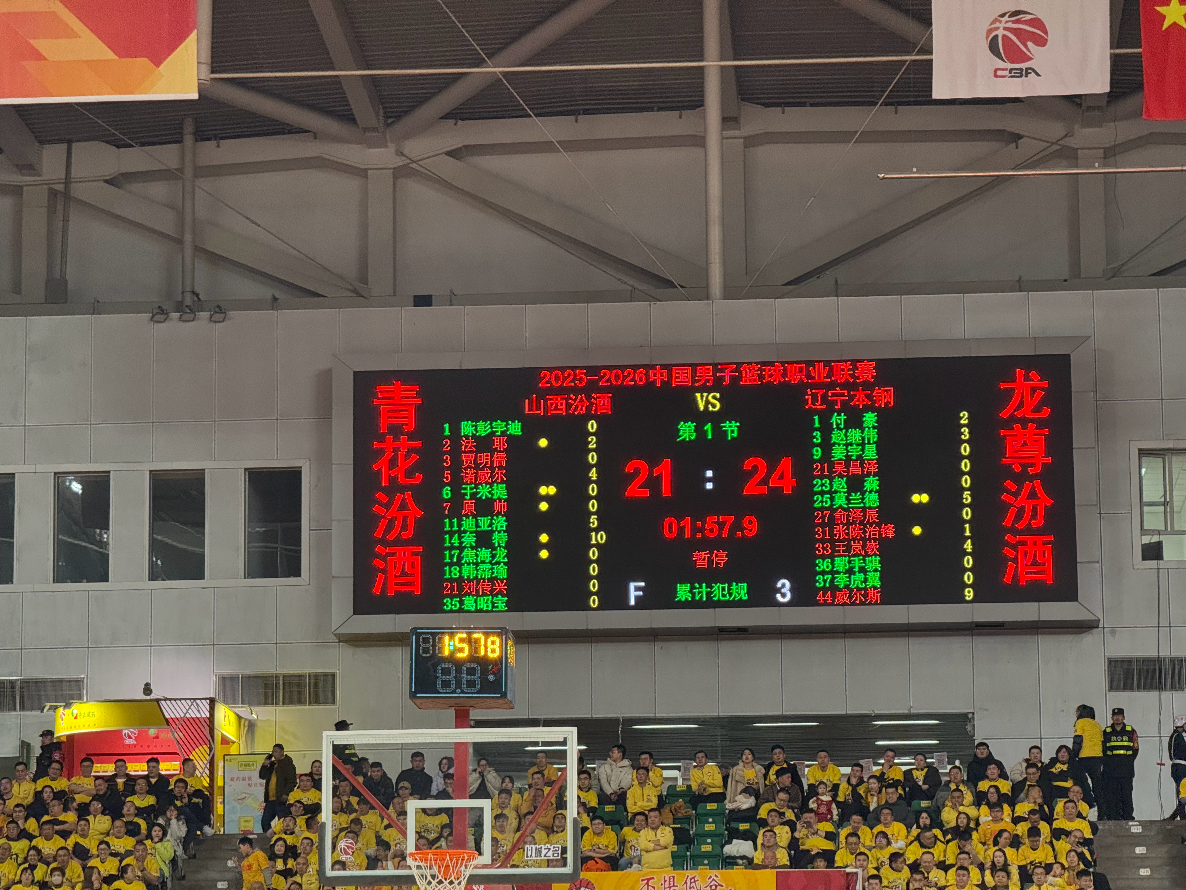 山西男篮vs辽宁男篮第一节领先3分，我们拼的不错！ 