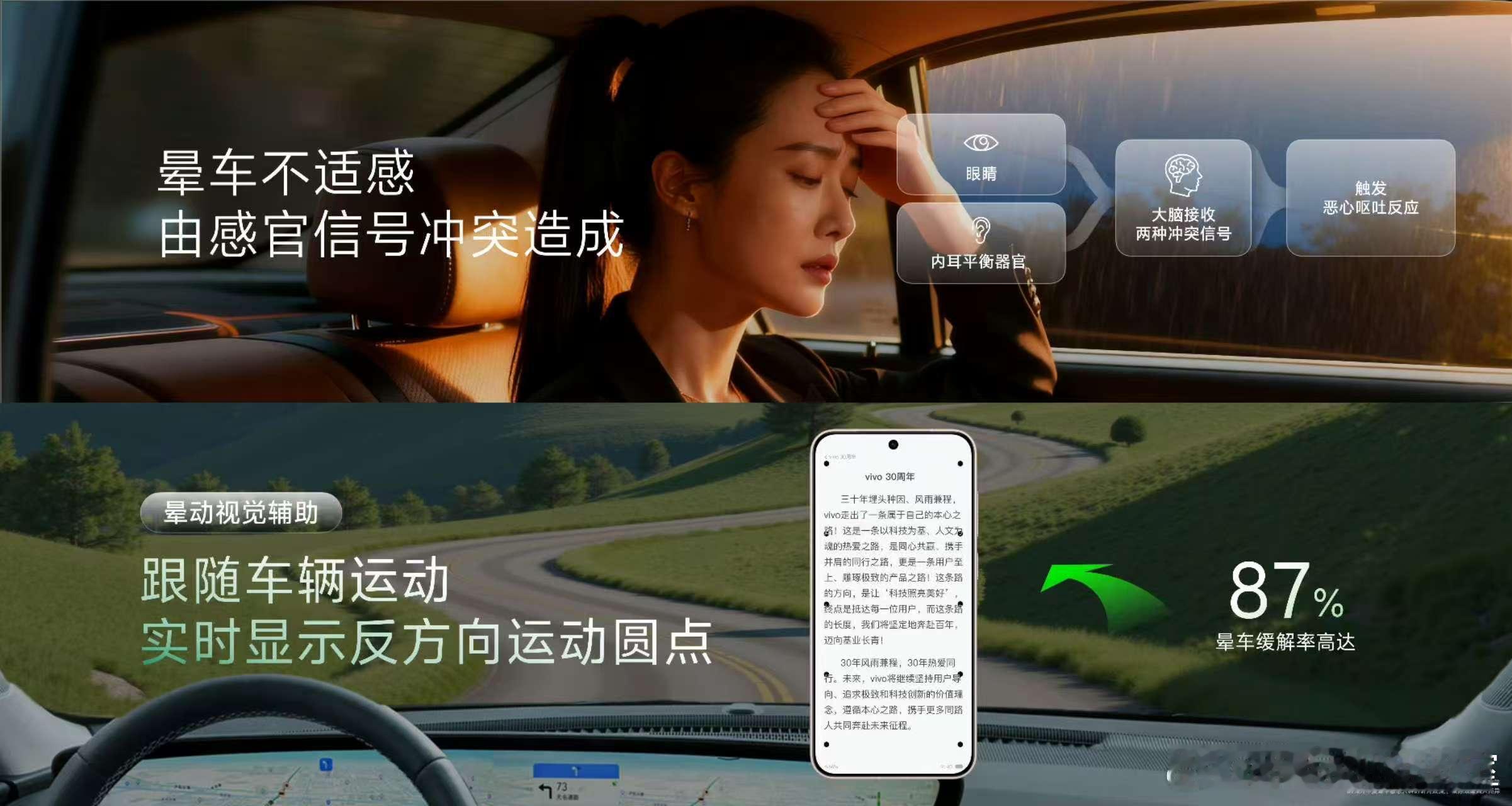 【2025vivo开发者大会 全新晕动视觉辅助】在屏幕上实时显示和车辆加速度方向