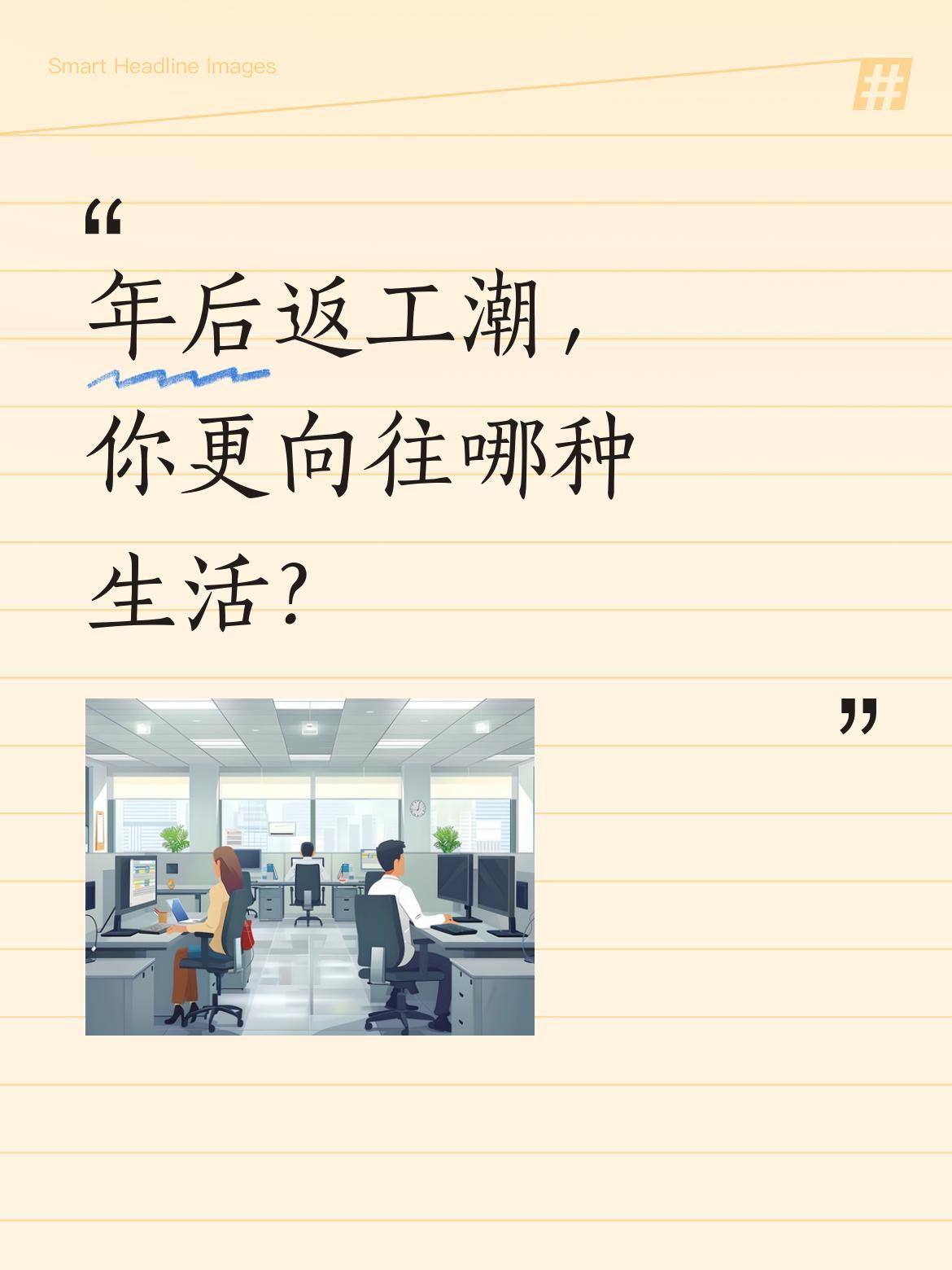 年后返工潮，你更向往哪种生活？
正月十五后，年味儿渐淡，人们陆续返岗，工地也开工