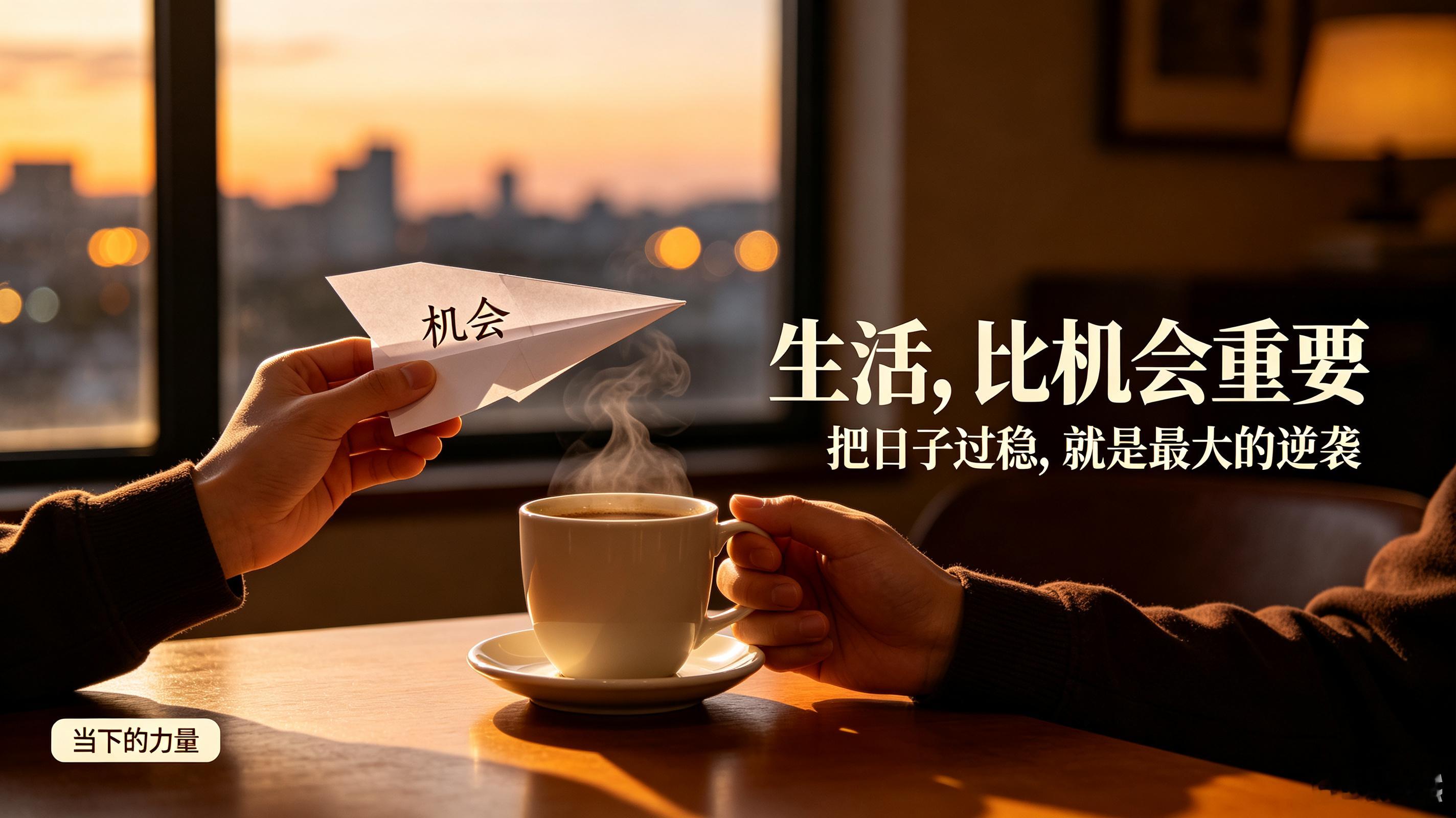 当下比未来重要生活比机会重要很多人一生都在为未来透支当下，为虚无的机会牺牲生活。