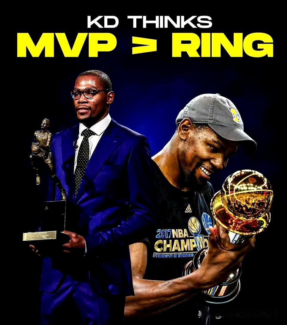 杜兰特MVP＞总冠军这话，细想还真没毛病
 
杜兰特最近抛出个观点：MVP比总冠