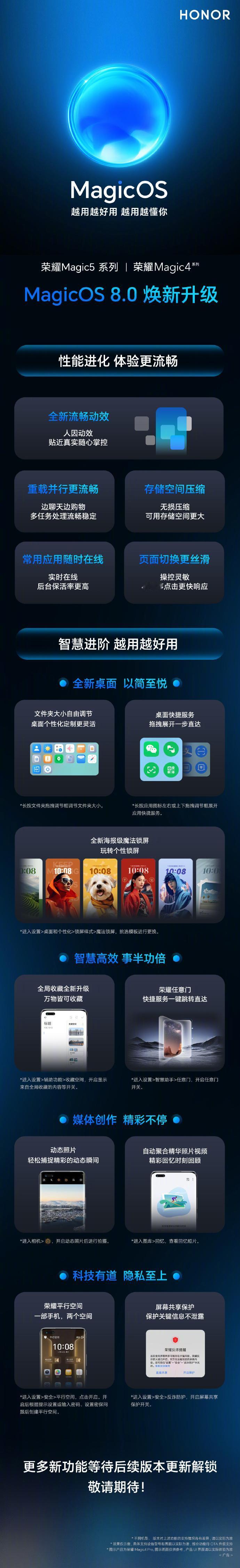 荣耀手机用户注意了，这里带来荣耀MagicOS 8.0的升级内容和公测时间。

