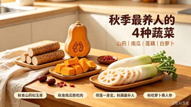 秋季最养人的4种蔬菜！山药南瓜莲藕白萝卜，建议中老年人收藏