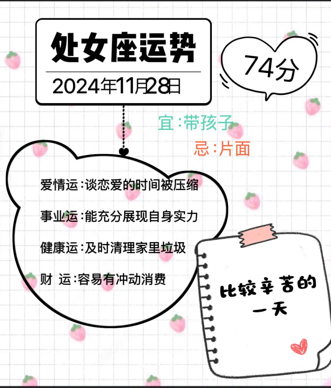 处女座2024年11月28日运势