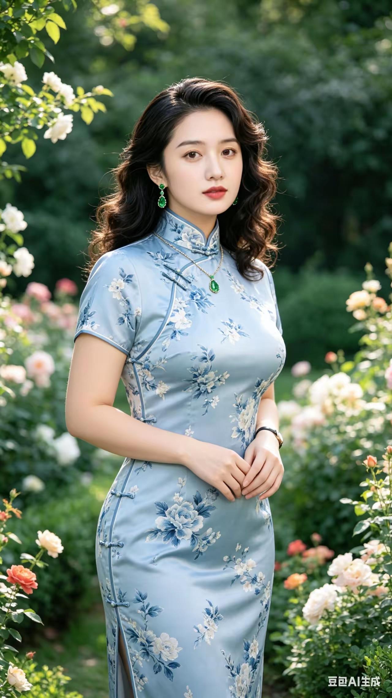 花间美人
娉婷立在百花间，
绰约风姿映玉颜。
不与群芳争艳色，
一颦一笑自嫣然。