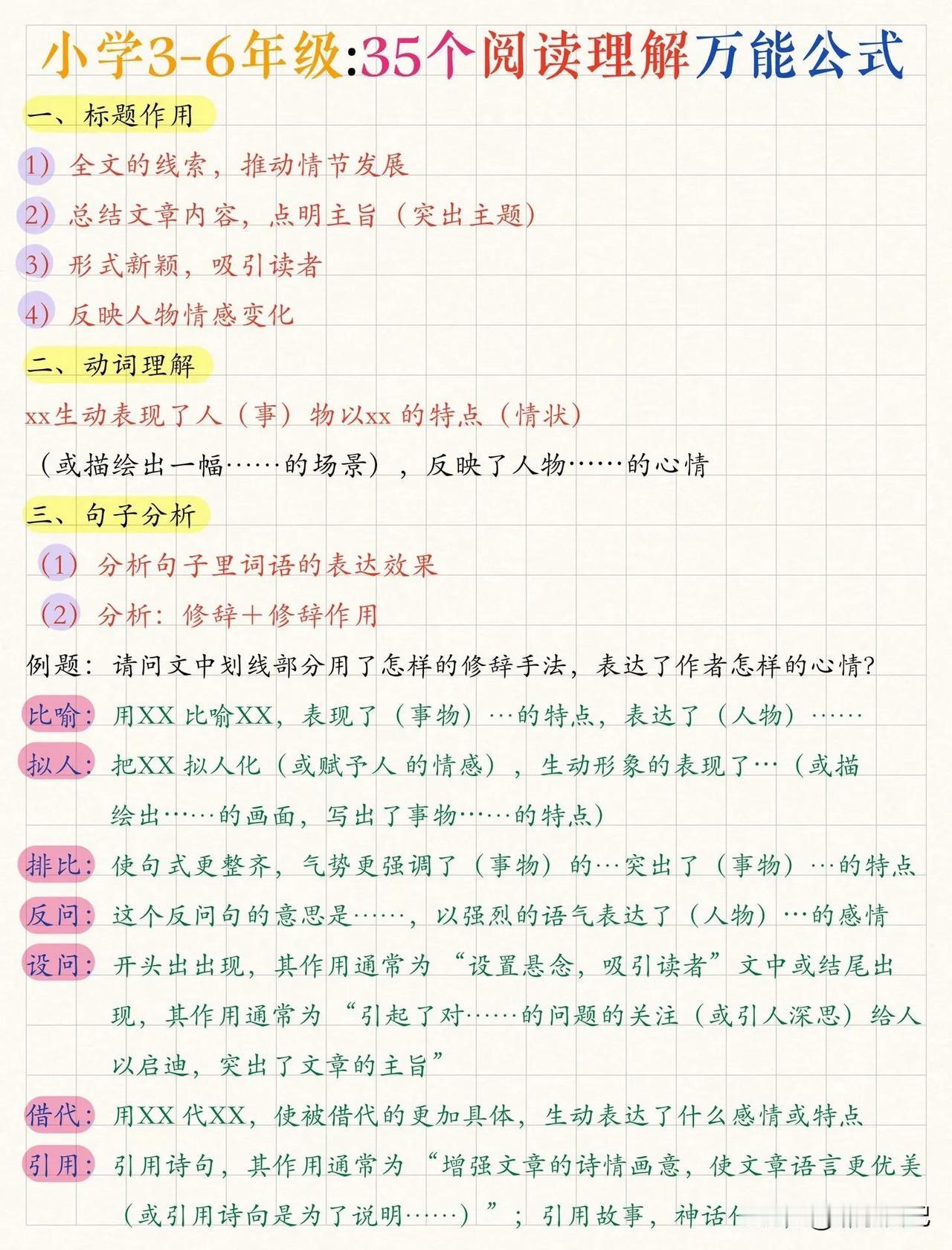 看看，原来阅读理解也是有套路的[星星眼][星星眼]
小时候最不愿意的就是老师在分