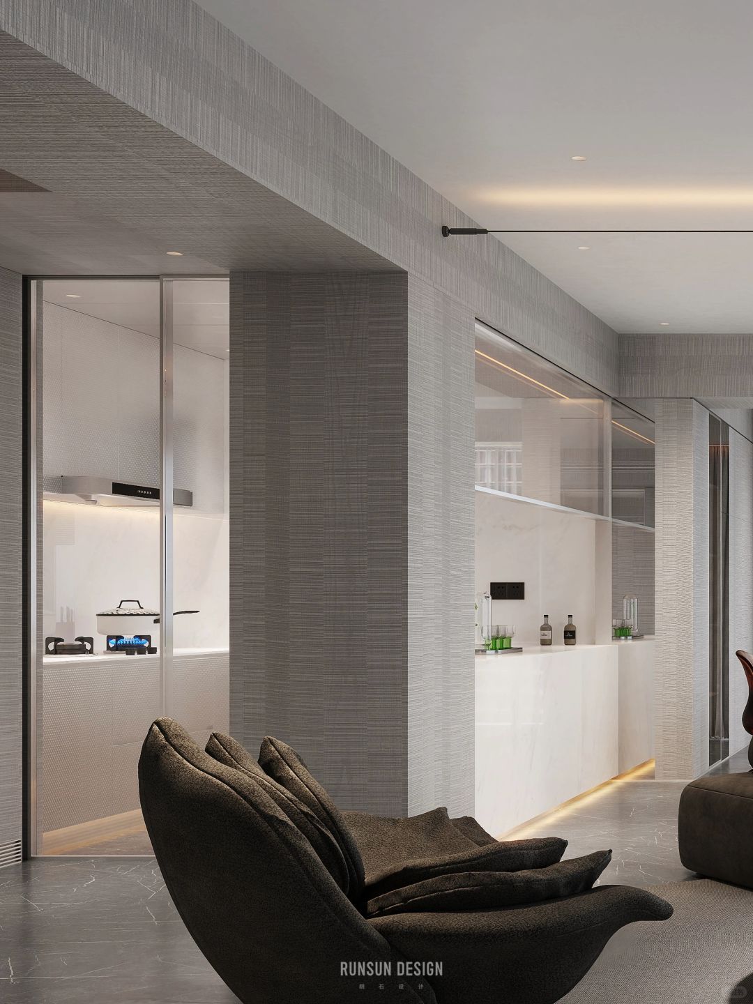 建筑感的家这样设计，线条利落又明亮耐看