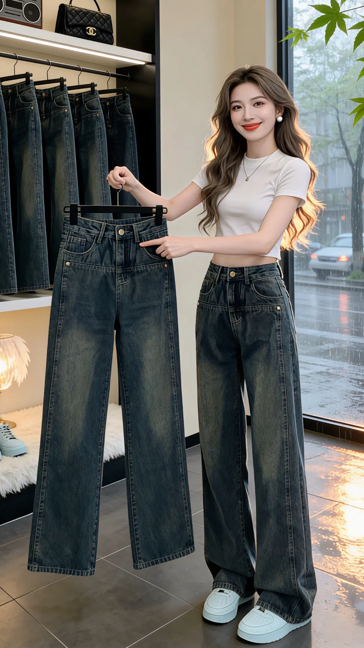 梨型身材必入牛仔裤 怎么将牛仔裤穿出高级感 一条牛仔裤搞定一周穿搭 显...