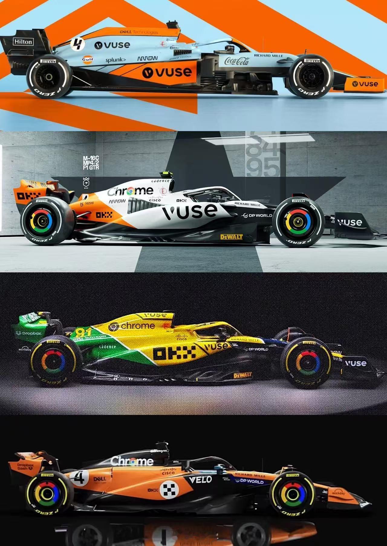 迈凯轮近几年的摩纳哥特涂F1[超话]2025F1摩纳哥大奖赛 ​​​