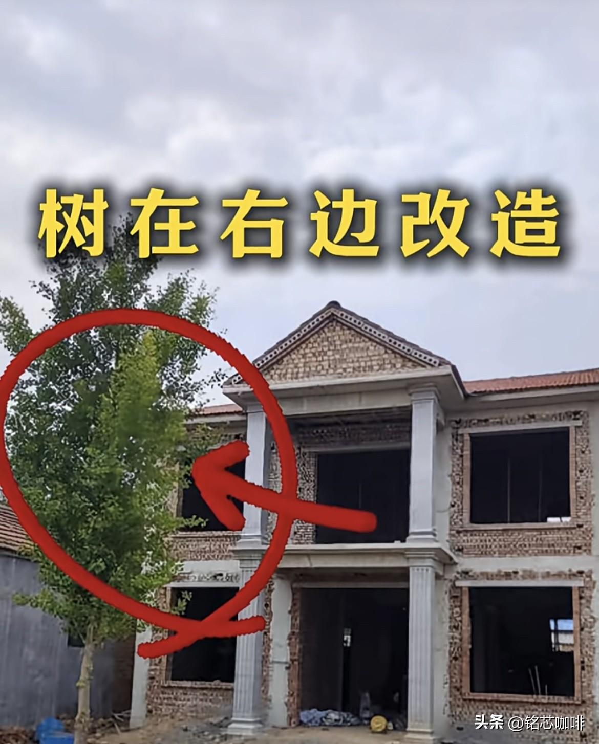 树在右边改造，
门前有树到底好不好呢⁉️
改造前后对比一下，
你们喜欢那个呢⁉️