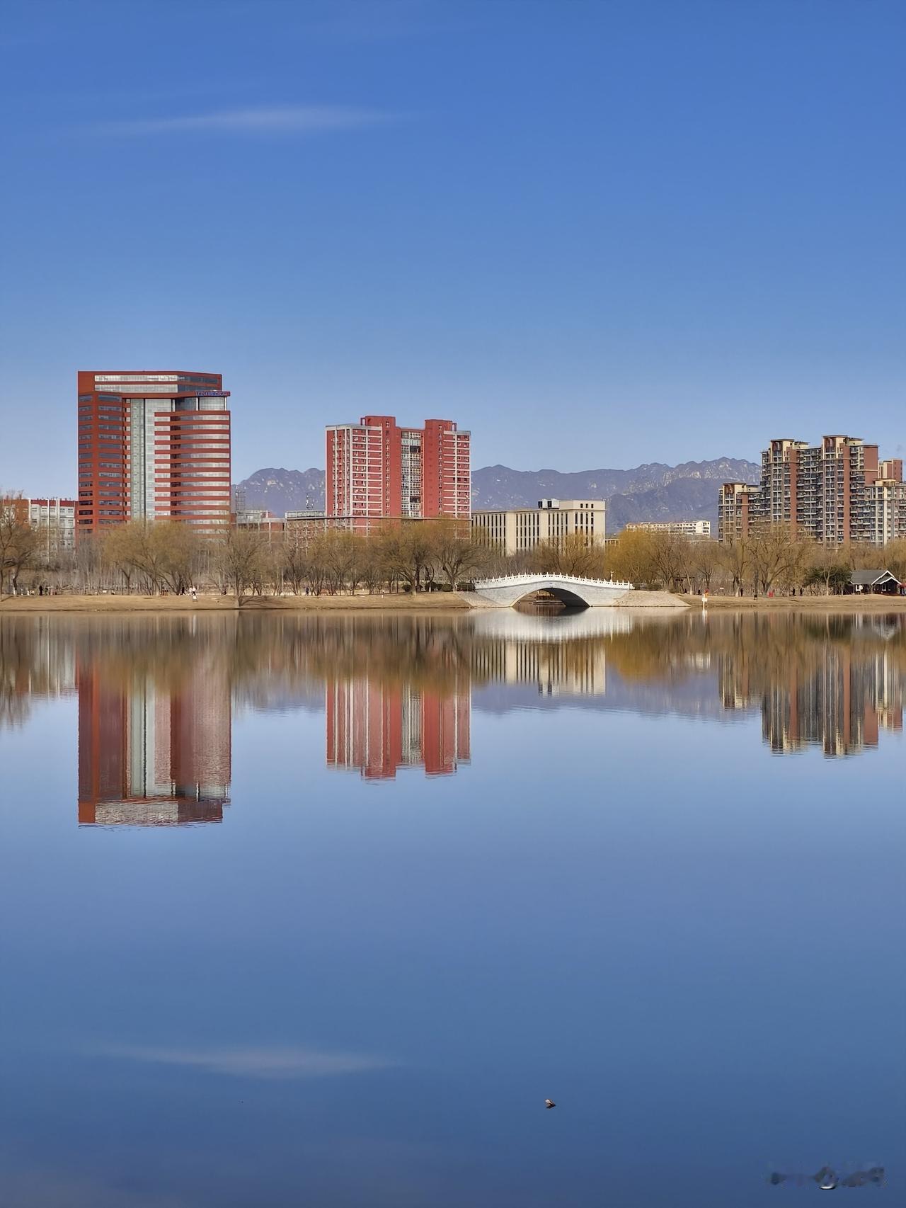 分享一下你随手拍下的照片今天是初七，白浮泉公园快步走随手拍的美景，蓝天奇云，看后