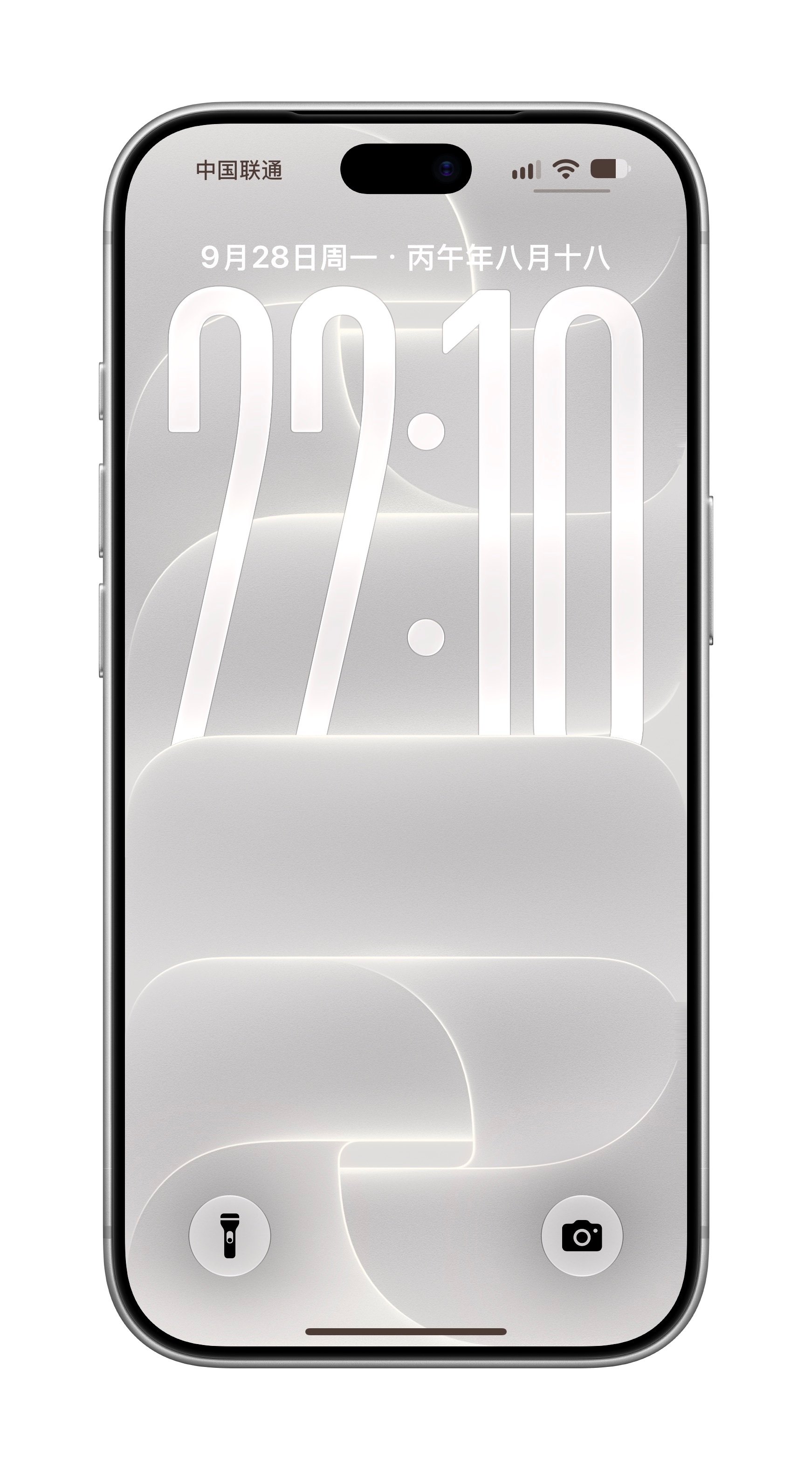 一个小细节：iPhone 18 Pro 银色官方默认壁纸，状态栏图标和文字会变成