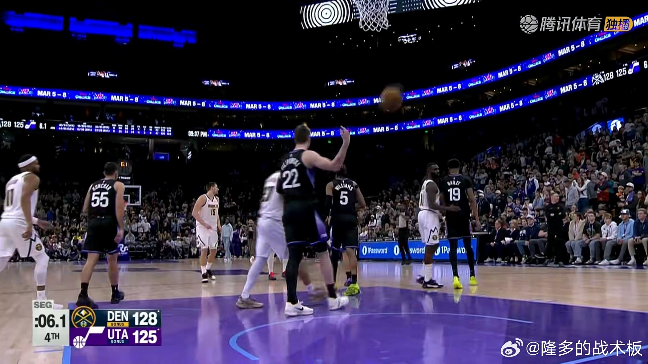 爵士落后3分，难打了，判罚直接影响结果掘金vs爵士