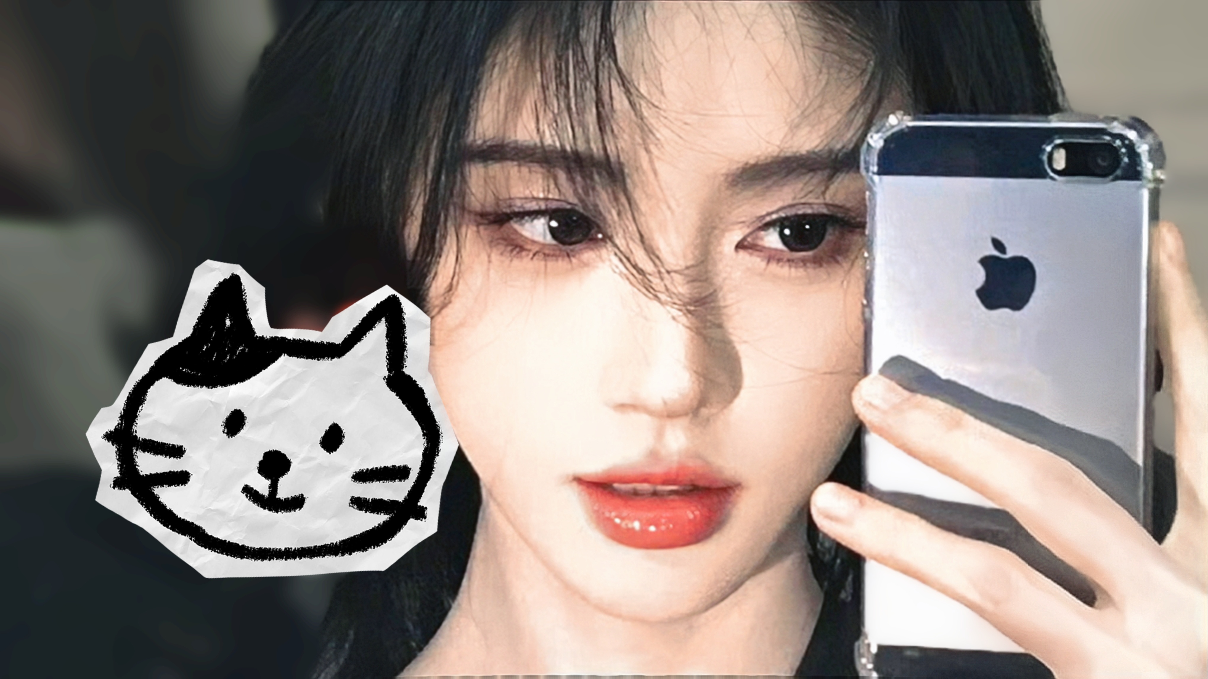 今日份女明星黑色系头像｜封面分享鞠婧祎拿图点赞即可 