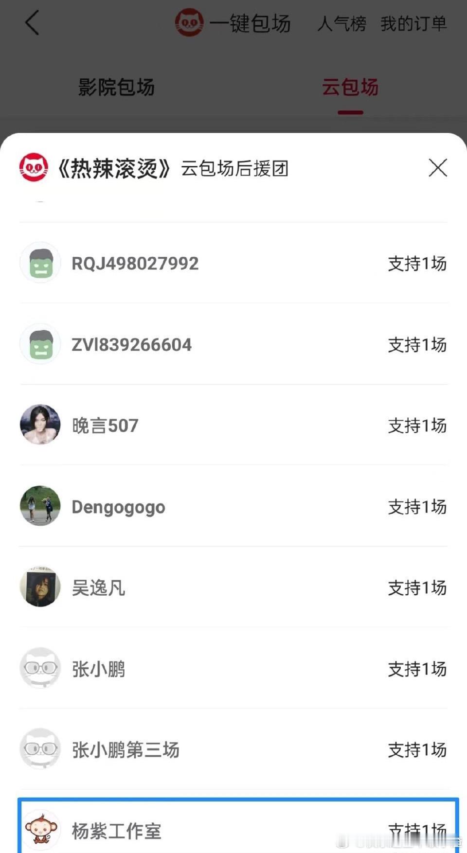 杨紫工作室包场《热辣滚烫》 ​​​