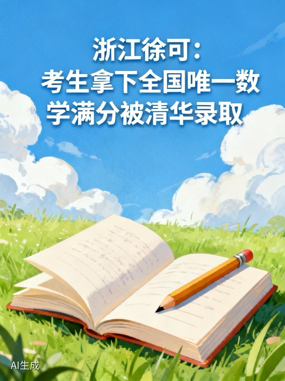 【浙江徐可：考生拿下全国唯一数学满分被清华录取】
     确实难得：2026年