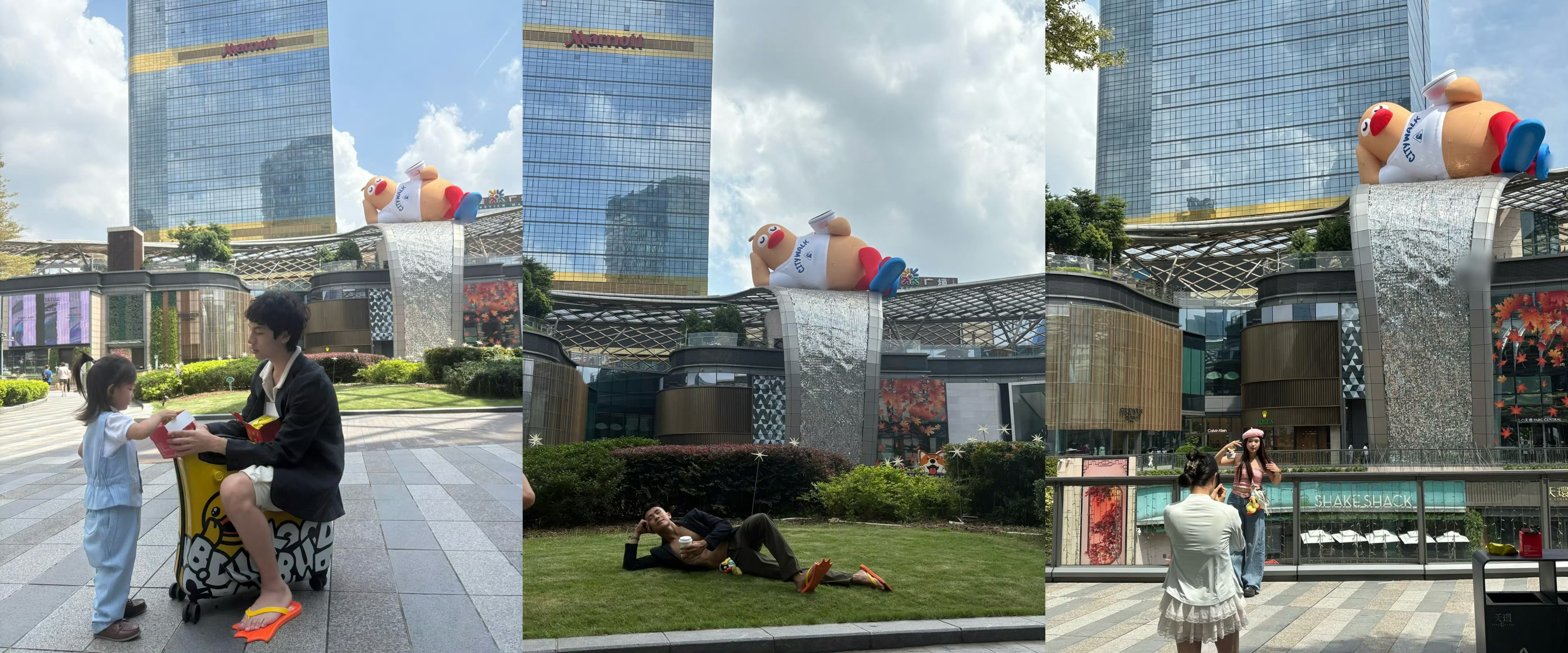 坐在工位看不得这么悠闲的鸭这个躺平鸭真的是成了打卡的好去处，难得大家这么抽象一次