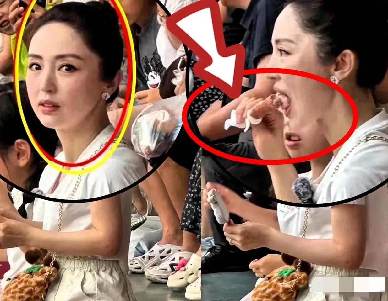 天呐，已不再年轻，满脸沧桑的董璇衣着、包包有些少女化也就罢了，竟然还打了舌钉耍酷