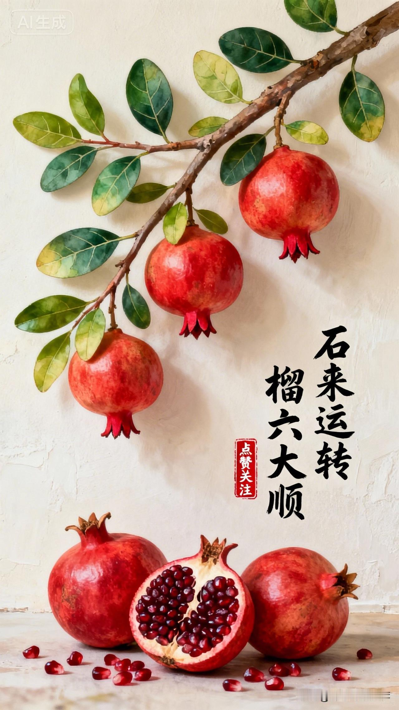石榴红如火，好运来运转！🍎🍇石榴 石榴图 石榴萌萌哒 石榴红采摘园 红白心石