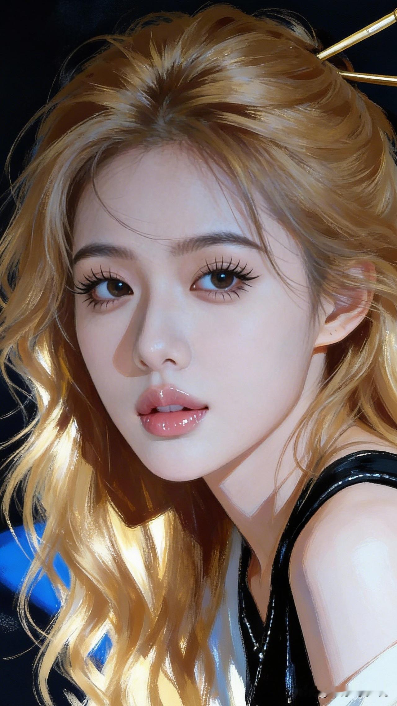 金发美人，倾国倾城。分享唯美照片 梦幻少女，金发闪耀，温柔动人