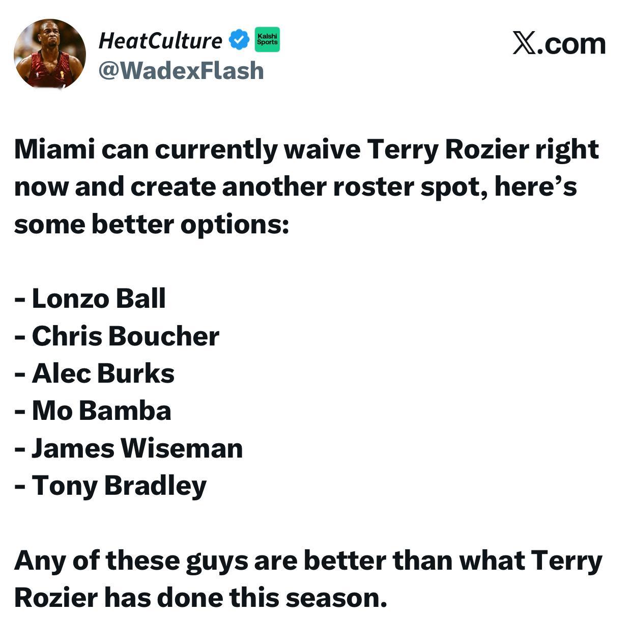 热火自媒体又发了网页链接热火自媒体：迈阿密目前可以裁掉特里罗齐尔，腾出一个阵容名