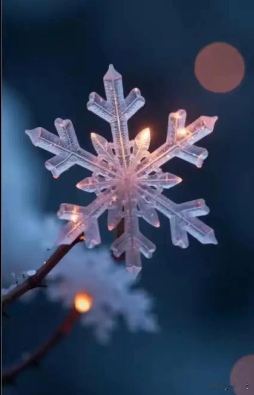 魔幻冰花，冬日恋曲。
眼前的世界，一切都变得洁白无瑕，而那冰花，便是这魔法中最璀