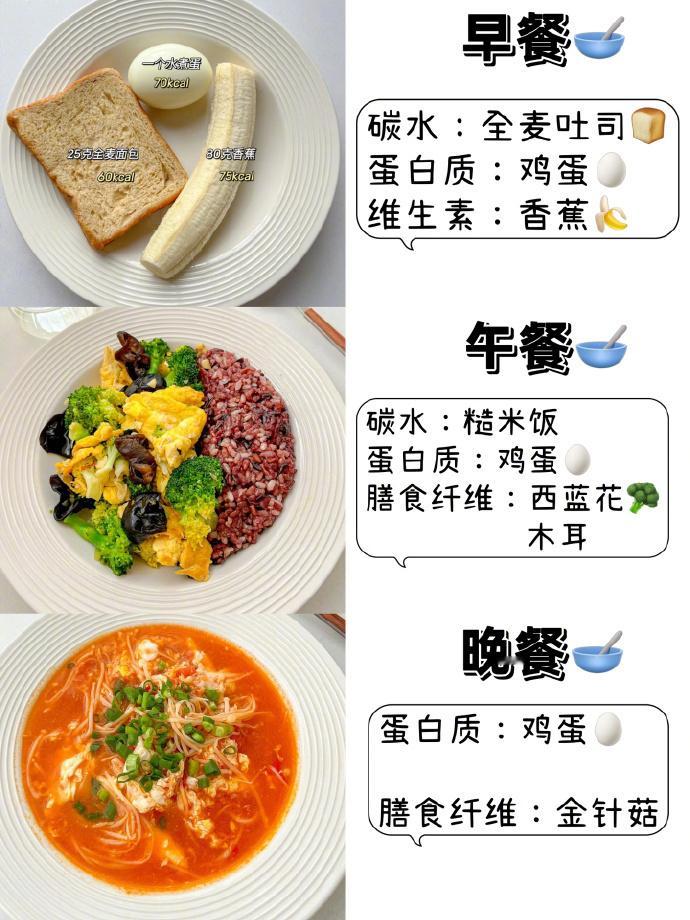 三个月已瘦45斤，一周减脂食谱。 