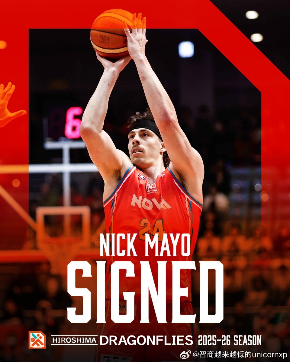 日本男篮新一任归化球员Nick Mayo(1997-206cm-PF)，Mayo