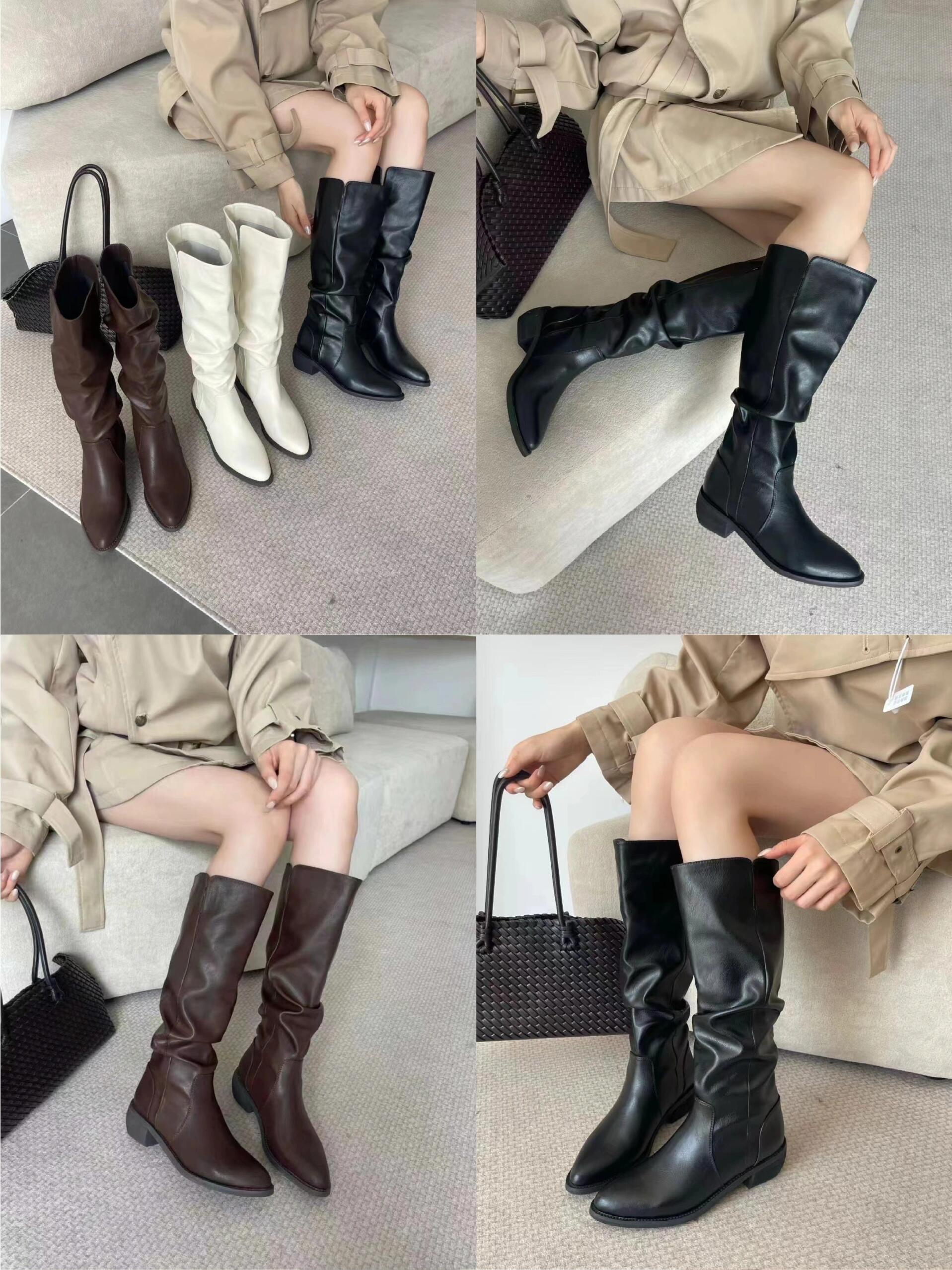 时尚鞋履今年早秋的靴王非这双褶皱骑士靴莫属了👢早秋宝藏靴早秋挖到宝！这双褶皱骑
