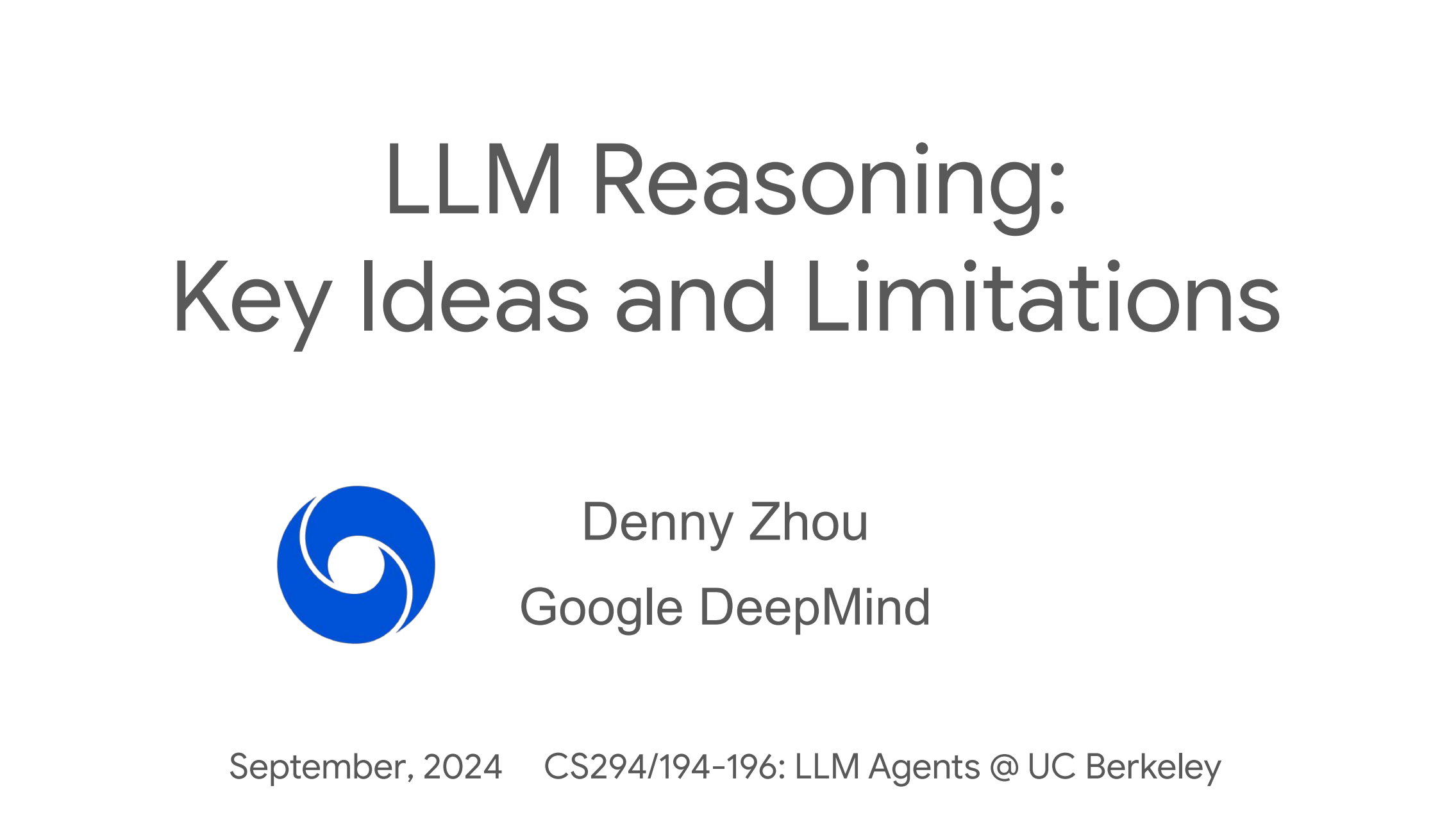 Google DeepMind推理团队负责人Denny Zhou为为UC Ber