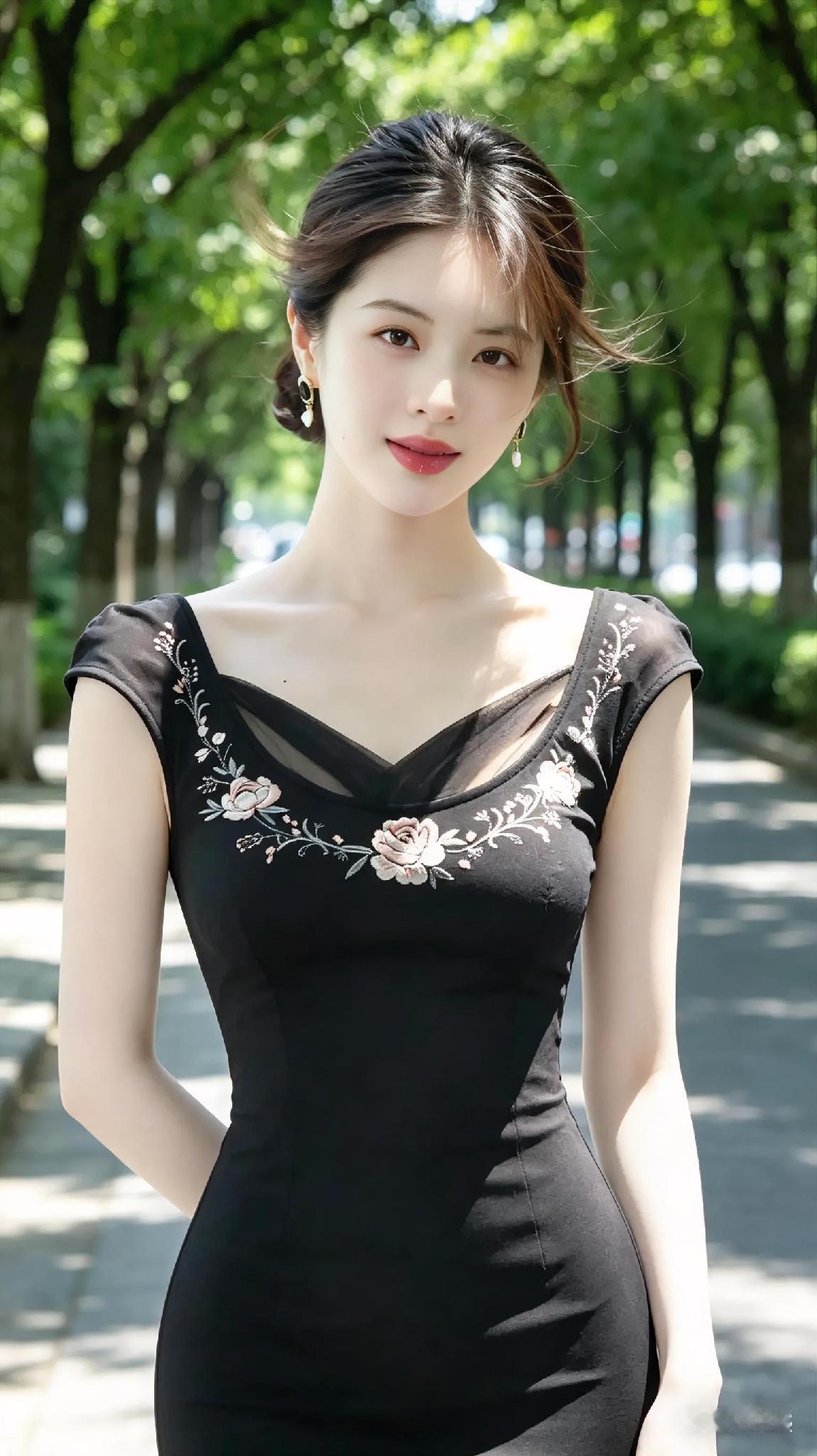 女人味是一种独特的魅力，散发着自信、优雅和温柔的气息，让人心生敬意。

她的妩媚