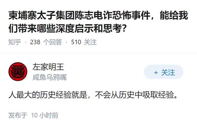 柬埔寨太子集团陈志电诈恐怖事件，能给我们带来哪些深度启示和思考？