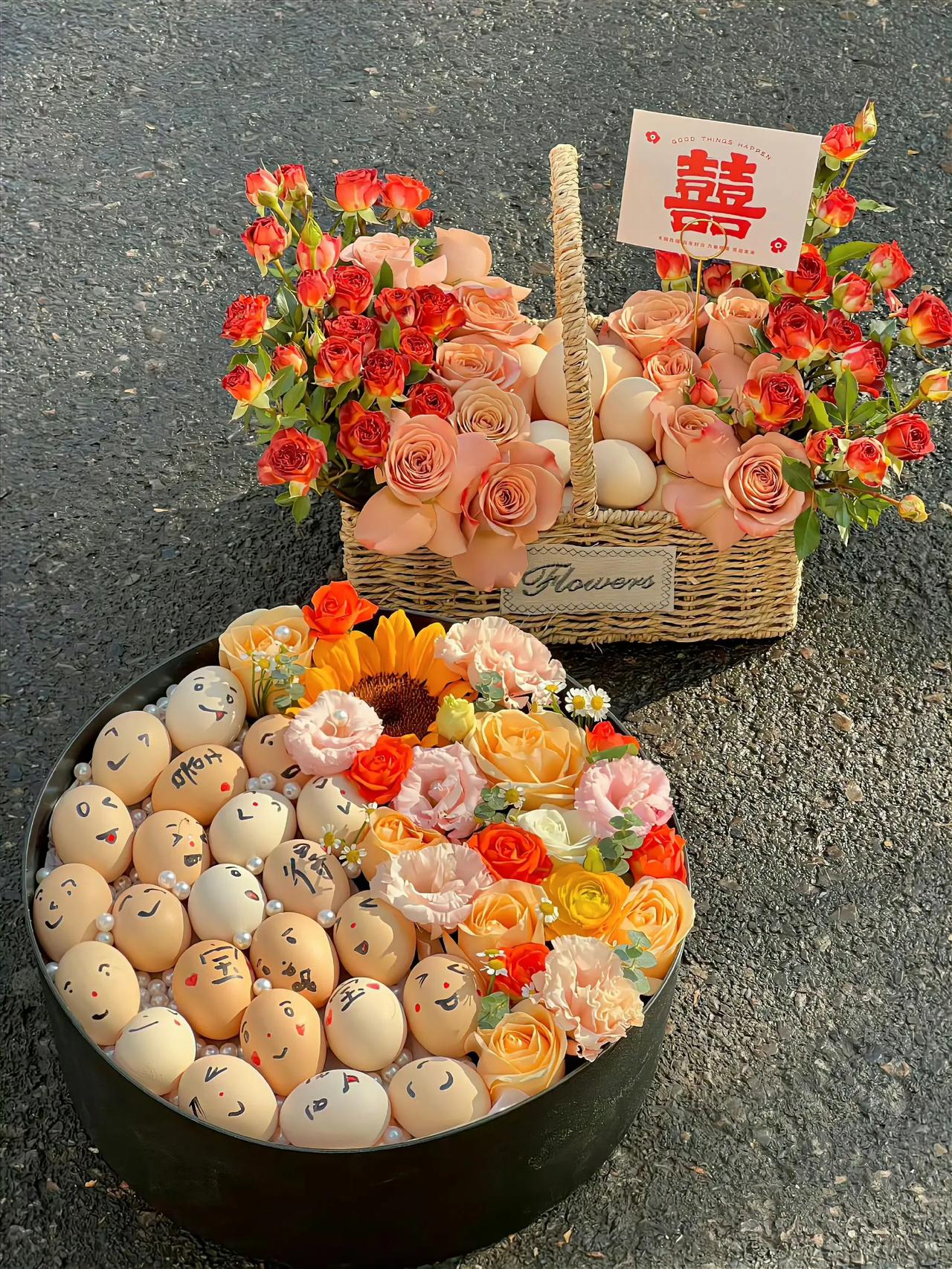 啥时候生孩子，高低给你闺蜜安排一套花篮！[心]
