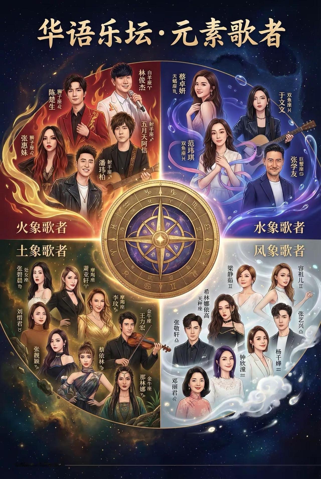 华语乐坛 12 星座图鉴（神仙打架版）：你最喜欢哪一位？